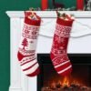 Unyqoos® Festelijke kerstkousen set met rode en witte motieven voor decoratie