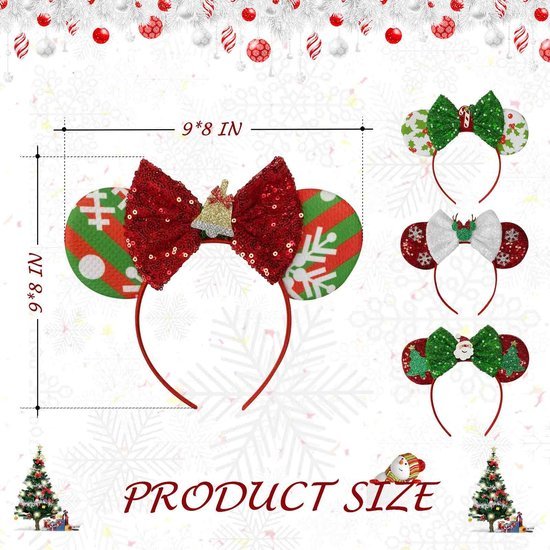 Unyqoos® Decoratieve Hoofdbanden Set van 4 voor Kerst, Feest en Cosplay