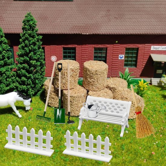 Unyqoos® Uitgebreid 13-delig Miniatuur Tuinset voor Poppenhuis en Decoratie