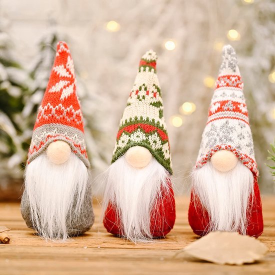 Unyqoos® Decoratieve Pluche Kerstgnomen voor Binnen en Buiten Gebruik