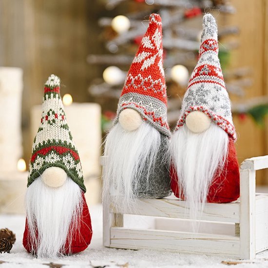 Unyqoos® Decoratieve Pluche Kerstgnomen voor Binnen en Buiten Gebruik