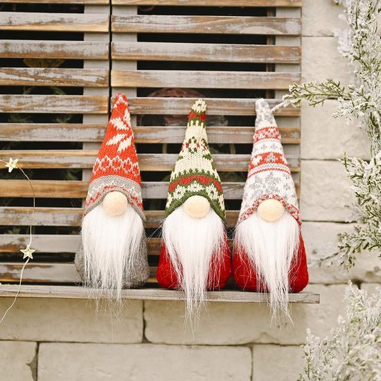 Unyqoos® Decoratieve Pluche Kerstgnomen voor Binnen en Buiten Gebruik