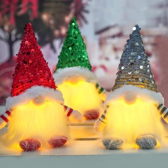 550x550-31458.jpg Unyqoos® Set van drie lichtgevende kabouters voor sfeervolle kerstdecoratie binnenshuis