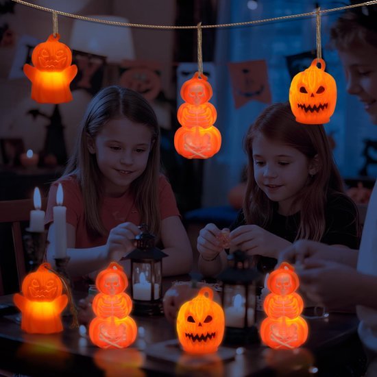 Unyqoos® Verlichte decoratieve pompoenlantaarns voor Halloween en herfstfeestversiering