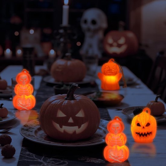 Unyqoos® Verlichte decoratieve pompoenlantaarns voor Halloween en herfstfeestversiering