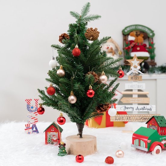 550x550-31481.jpg Unyqoos® Set van 49 rode mini-kerstballen in diverse stijlen voor feestelijke decoratie