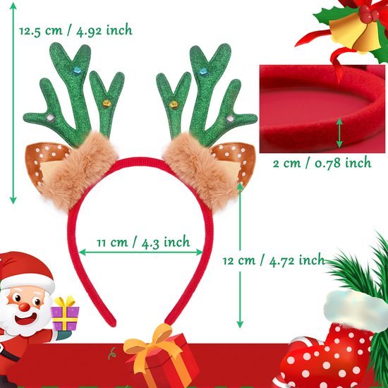 550x550-31487.jpg Unyqoos® Set van 20 feestelijke haaraccessoires en brillen voor kerstvieringen