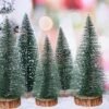 550x550-31489.jpg Unyqoos® Set van 10 Groene Mini-Kerstbomen met Sneeuweffect voor Tafeldecoratie