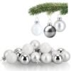 Unyqoos® Set van 20 elegante glazen mini-kerstballen voor sfeervolle boomdecoratie