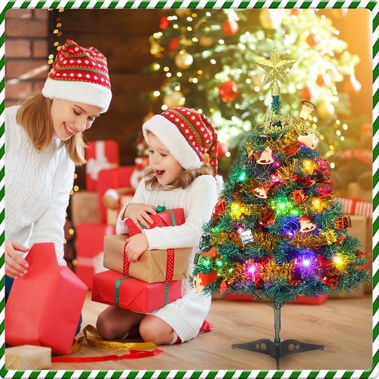 550x550-31509.jpg Unyqoos® Kunstkerstboom van 60 cm met LED-verlichting en decoraties voor tafel