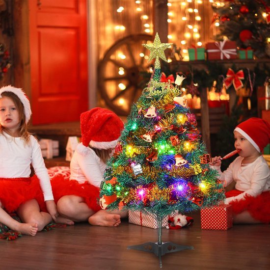 550x550-31513.jpg Unyqoos® Kunstkerstboom van 60 cm met LED-verlichting en decoraties voor tafel