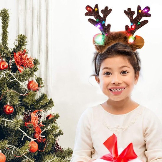 Unyqoos® Feestelijke LED Haarband met Rendiergewei voor Kerst en Cosplay