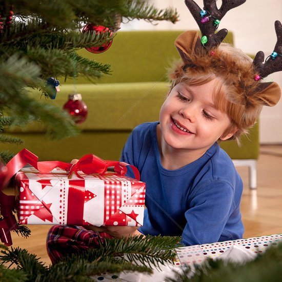 Unyqoos® Feestelijke LED Haarband met Rendiergewei voor Kerst en Cosplay