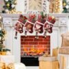 550x550-31529.jpg Unyqoos® Set van 4 decoratieve kerstkousen voor feestelijke versiering en geschenken