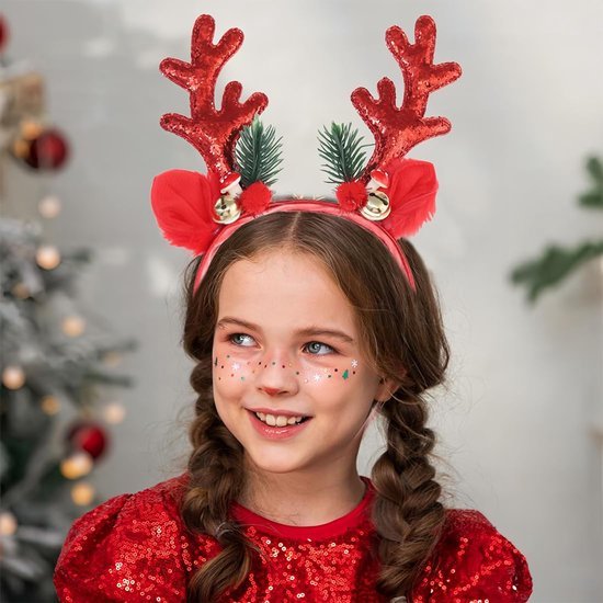 550x550-31533.jpg Unyqoos® Set van 2 feestelijke rendier haarbanden voor volwassenen en kinderen