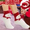 Unyqoos® Warme en Zachte Kerstsokken voor Dames met Vrolijke Designs, 2 Paar