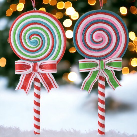 550x550-31557.jpg Unyqoos® Set van feestelijke kerstornamenten in peperkoekstijl en suikerstokken