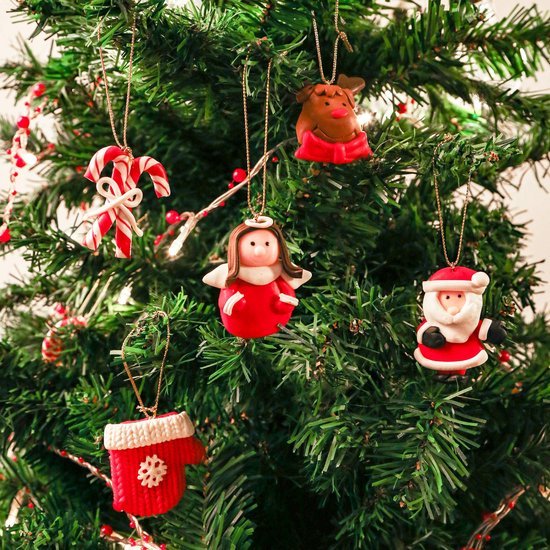 Unyqoos® Feestelijke set van 18 unieke hangornamenten voor de kerstboom versiering