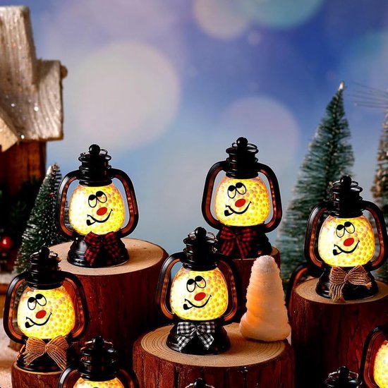 Unyqoos® Set van 6 led-lantaarns voor sfeervolle kerstdecoratie binnenshuis