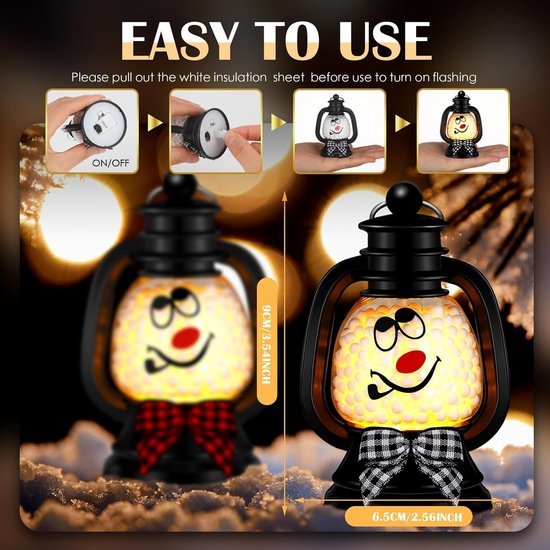 Unyqoos® Set van 6 led-lantaarns voor sfeervolle kerstdecoratie binnenshuis