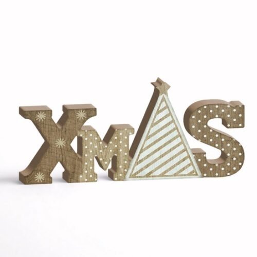 Unyqoos® Houten kerstdecoratie met kerstboomontwerp voor interieur en tafel
