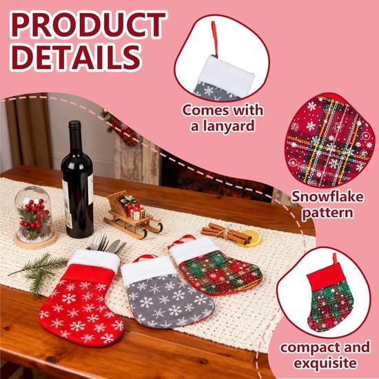 550x550-31607.jpg Unyqoos® Set van vier kleurrijke kerstkousen voor sfeervolle kerstdecoratie