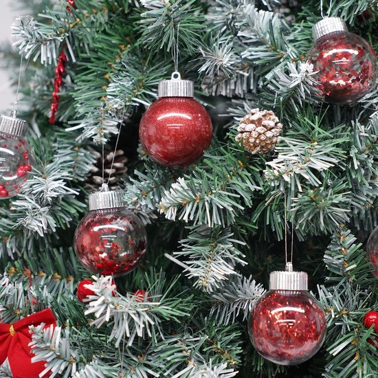 Unyqoos® Onbreekbare rode kerstballen set voor veelzijdige kerstboomversiering