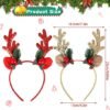 550x550-31620.jpg Unyqoos® Set van twee feestelijke rendiergewei haarbanden met glitter en rode ballen