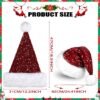 Unyqoos® Luxe fluwelen kerstmuts met pailletten en pluche rand voor feesten