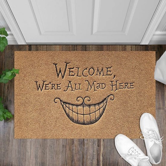 Unyqoos® Humoristische deurmat voor binnen en buiten met antislip en absorptie, bruin, 45*70 cm