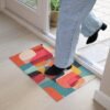 Unyqoos® Kleurrijke en deurmat voor binnen met antislip en vuilabsorptie