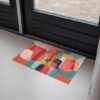 Unyqoos® Kleurrijke en deurmat voor binnen met antislip en vuilabsorptie