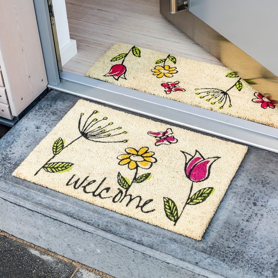 Unyqoos® Antislip kokos deurmat voor binnen met antibacteriële werking 40x60 cm