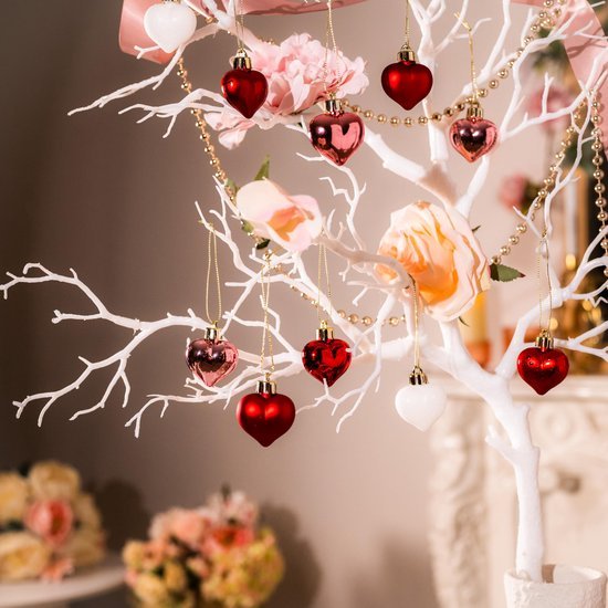 550x550-31713.jpg Unyqoos® Set van 16 hartvormige kerstballen voor feestelijke en romantische decoratie