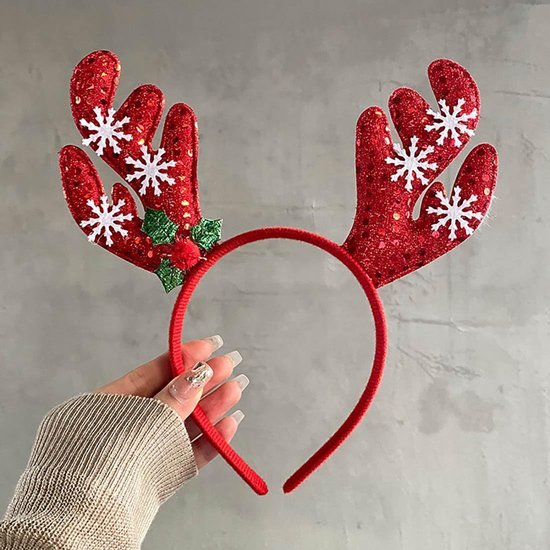 Unyqoos® Feestelijke haarband met elandgewei voor kerst en andere gelegenheden