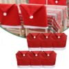550x550-31741.jpg Unyqoos® Set van 6 Rode Stoelhoezen in Kerstmanmuts Stijl voor Feestelijke Decoratie
