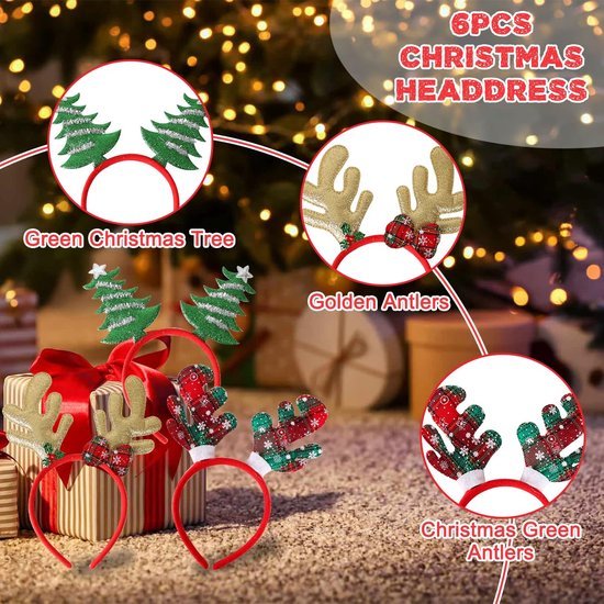 550x550-31757.jpg Unyqoos® Set van zes kleurrijke kersthaarbanden met diverse feestelijke ontwerpen