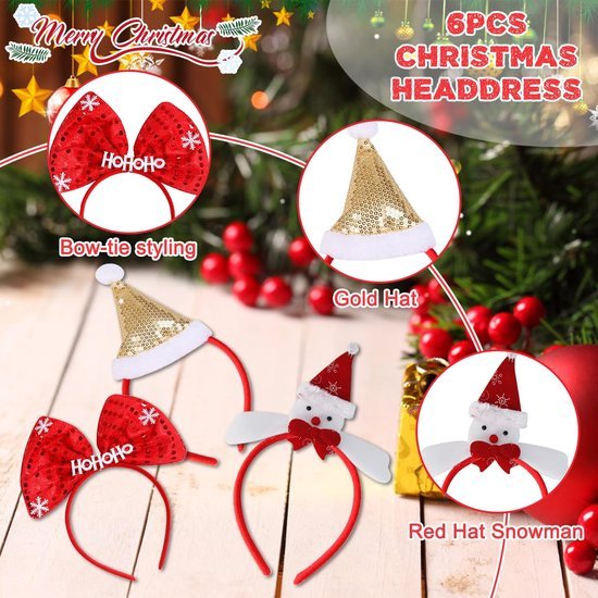 550x550-31760.jpg Unyqoos® Set van zes kleurrijke kersthaarbanden met diverse feestelijke ontwerpen