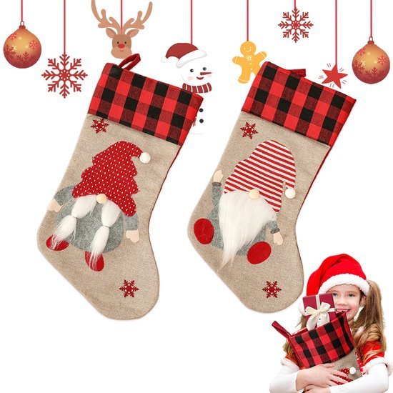 550x550-31769.jpg Unyqoos® Set van 2 grote kerstsokken voor decoratie en vulling met cadeaus