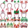 Unyqoos® Feestelijke Kerstaccessoires Set met Hoofdbanden en Brilmonturen