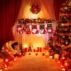 550x550-31788.jpg Unyqoos® Set van 8 decoratieve mini-kerstkousen met 3D figuren voor feestelijke versiering