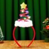 Unyqoos® Lichtgevende kersthaarband met LED-verlichting voor feestelijke gelegenheden