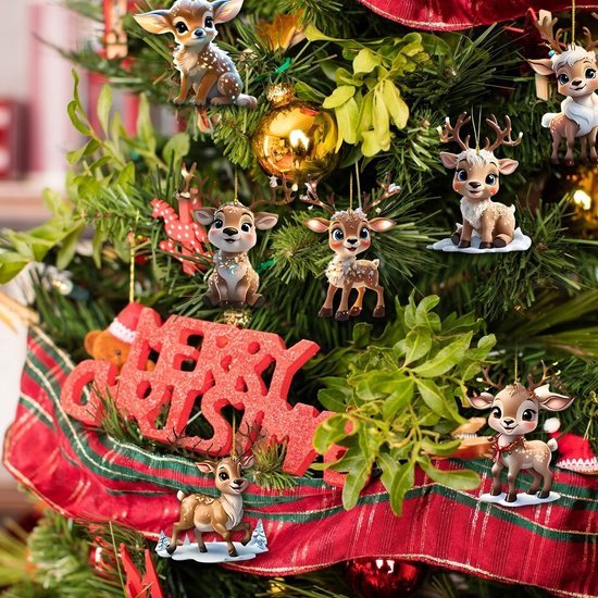 550x550-31807.jpg Unyqoos® Set van 7 decoratieve rendierornamenten voor kerstboom en interieur