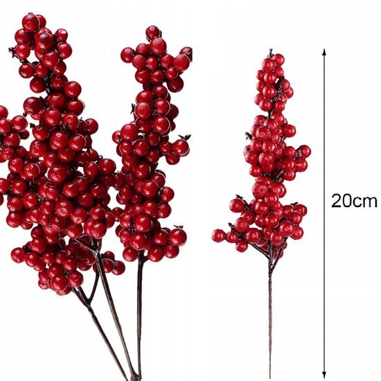 550x550-31811.jpg Unyqoos® Set van 10 decoratieve takken met kunstrode bessen voor feestelijke decoratie