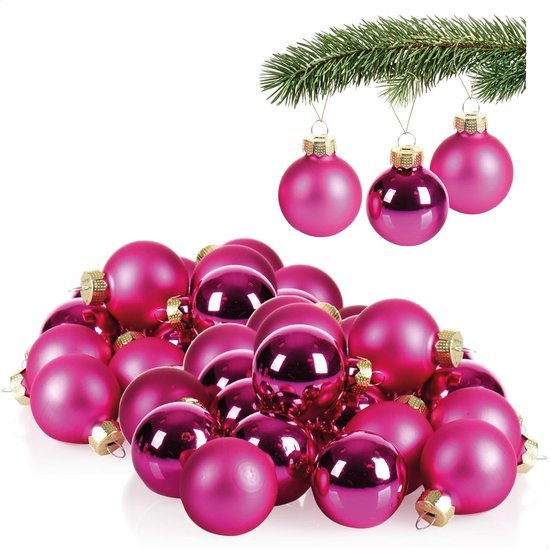 550x550-31818.jpg Unyqoos® Set van 40 stijlvolle mini kerstballen van glas voor kerstversiering