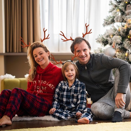 Unyqoos® Feestelijke rendiergewei-hoofdband voor volwassenen en kinderen, kerstaccessoire