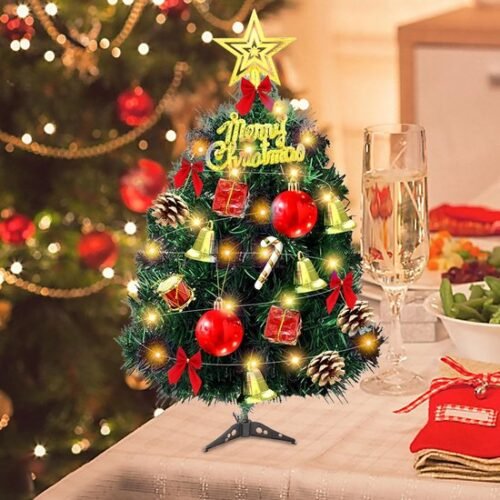 Unyqoos® Mini LED Kunstkerstboom van 30 cm voor Tafeldecoratie en Feestelijke Sfeer