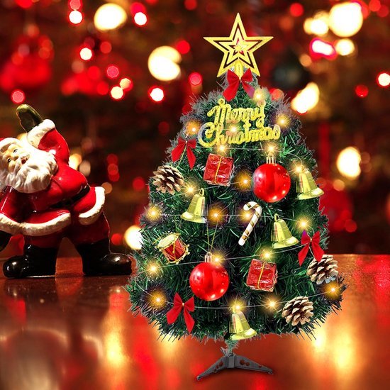 Unyqoos® Mini LED Kunstkerstboom van 30 cm voor Tafeldecoratie en Feestelijke Sfeer