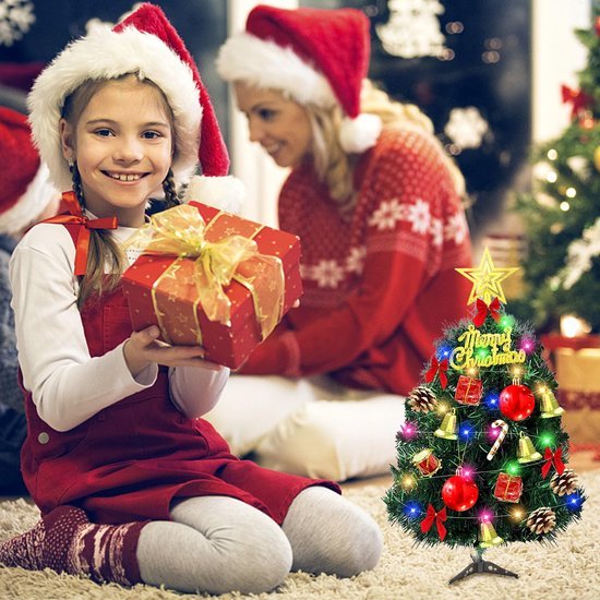 Unyqoos® Mini LED Kunstkerstboom van 30 cm voor Tafeldecoratie en Feestelijke Sfeer