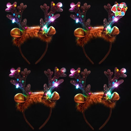 550x550-31850.jpg Unyqoos® Set van twee feestelijke rendieren hoofdbanden met LED-verlichting voor kerst
